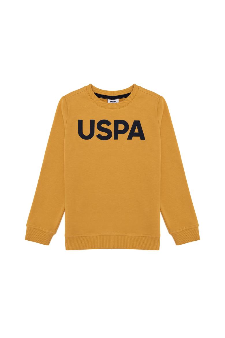 Çocuk Safran Basic Bisiklet Yaka Sweatshirt