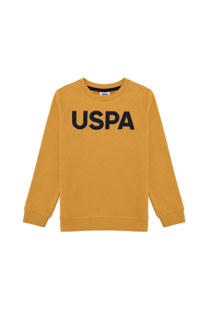 Çocuk Safran Basic Bisiklet Yaka Sweatshirt