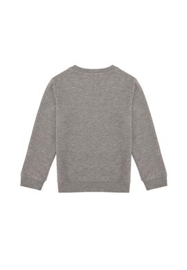 Erkek Çocuk Gri Melanj Basic Sweatshirt - 50260645005