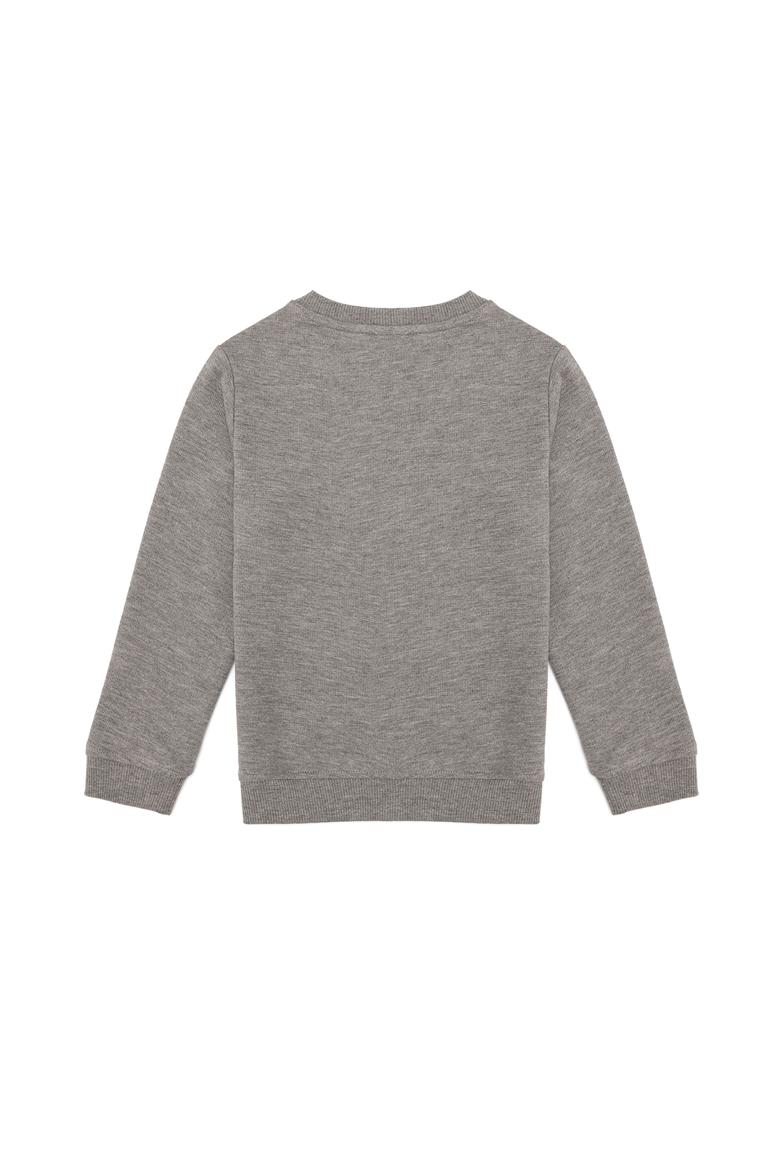 Erkek Çocuk Gri Melanj Basic Sweatshirt - 50260645005