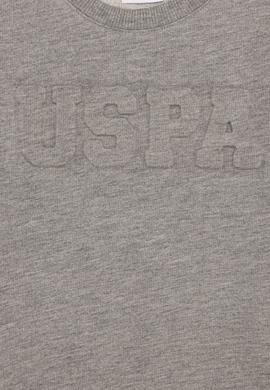 Erkek Çocuk Gri Melanj Basic Sweatshirt - 50260645005