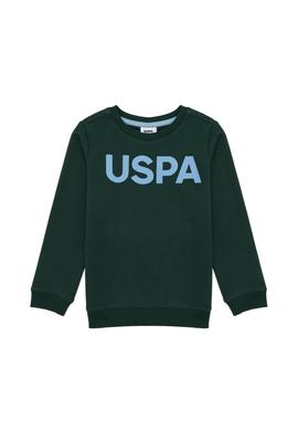 Çocuk Yeşil Basic Bisiklet Yaka Sweatshirt - 50254505078