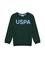 Çocuk Yeşil Basic Bisiklet Yaka Sweatshirt