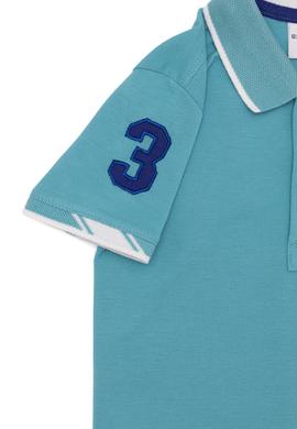 Erkek Çocuk Turkuaz Basic Polo Yaka Tişört - 50249580112