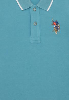 Erkek Çocuk Turkuaz Basic Polo Yaka Tişört - 50249580112