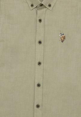 Erkek Çocuk Haki Uzun Kollu Basic Gömlek - 50254280037