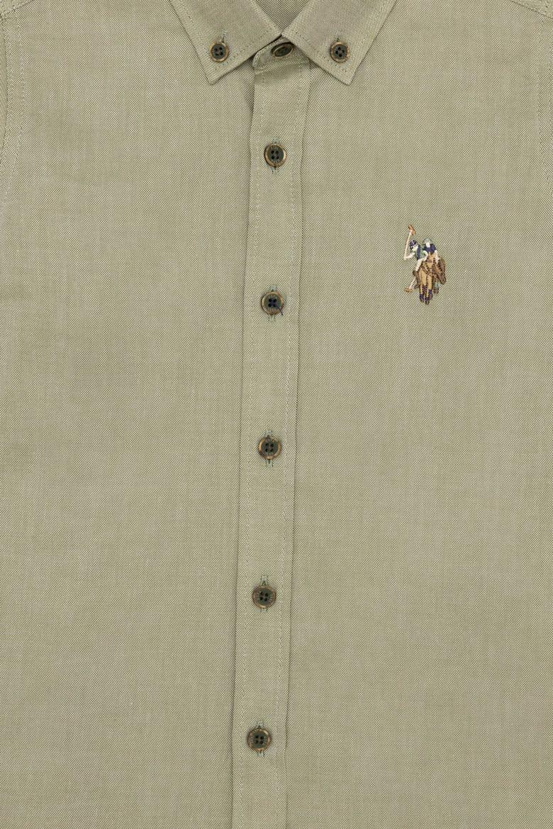 Erkek Çocuk Haki Uzun Kollu Basic Gömlek - 50254280037