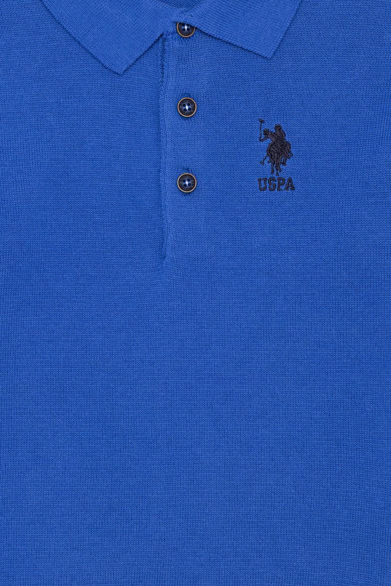 Erkek Çocuk Kobalt Mavi Polo Yaka Kazak - 50258071021