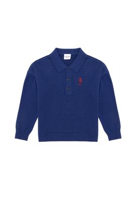 Erkek Çocuk Lacivert Polo Yaka Kazak - 50258071002