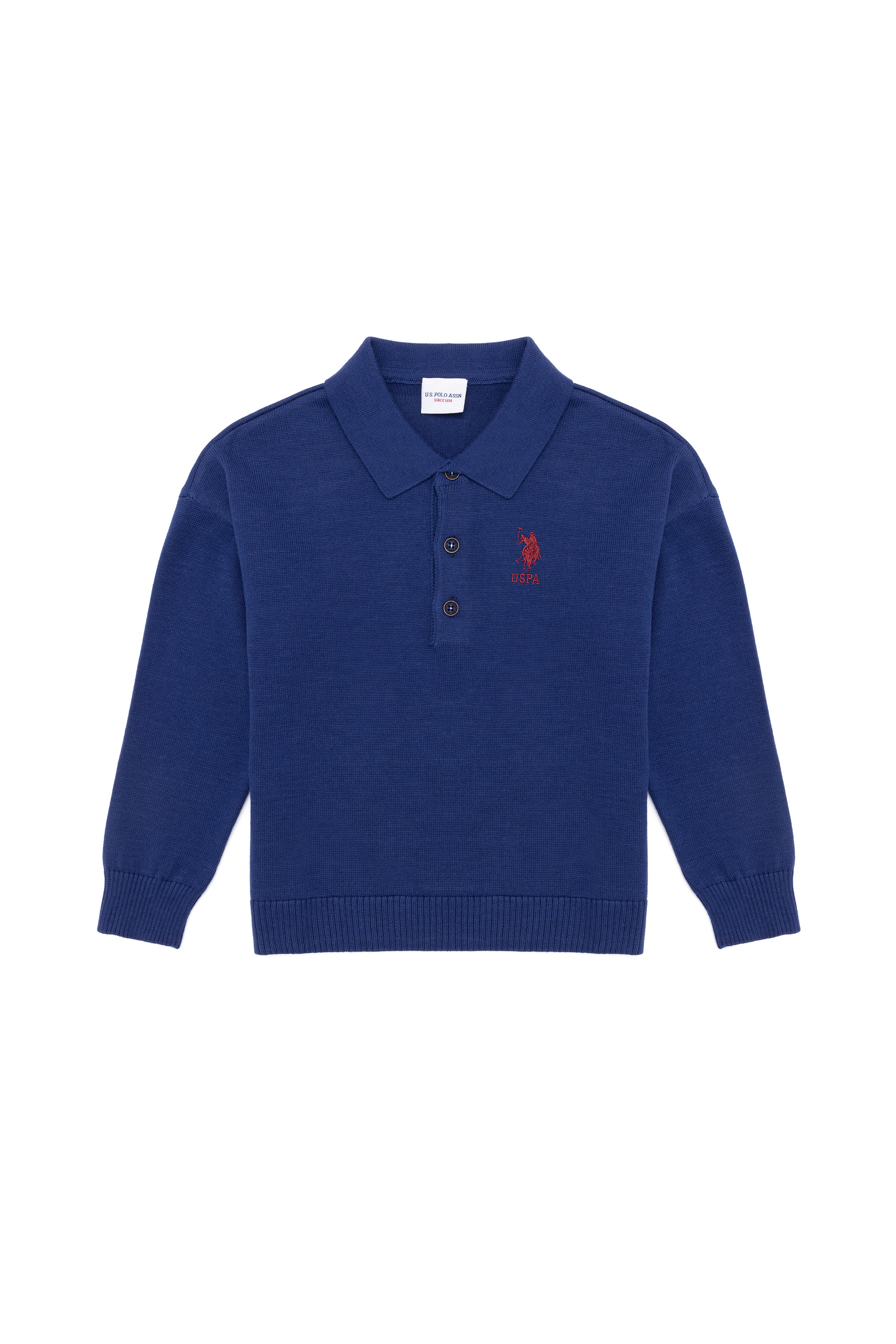 Erkek Çocuk Lacivert Polo Yaka Kazak - Image 1