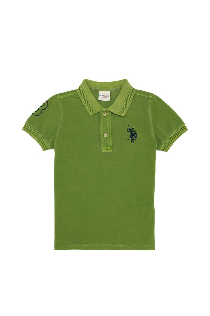 Erkek Çocuk Yeşil Polo Yaka Tişört