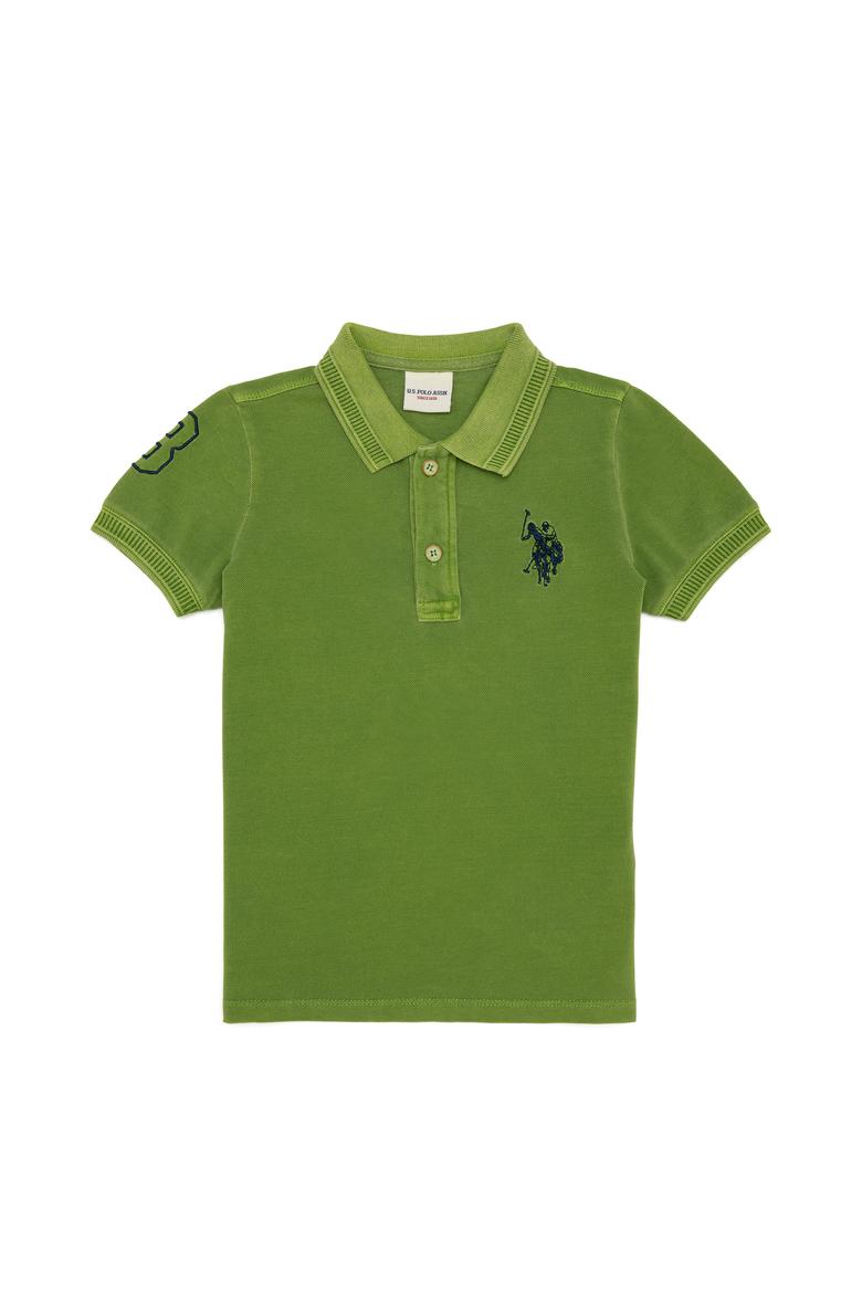 Erkek Çocuk Yeşil Polo Yaka Tişört