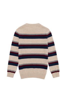 Erkek Çocuk Taş Melanj Bisiklet Yaka Triko Kazak - 50258215018