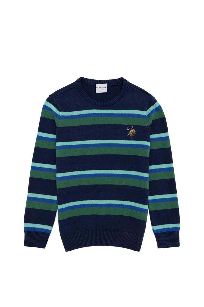 Erkek Çocuk Lacivert Bisiklet Yaka Triko Kazak