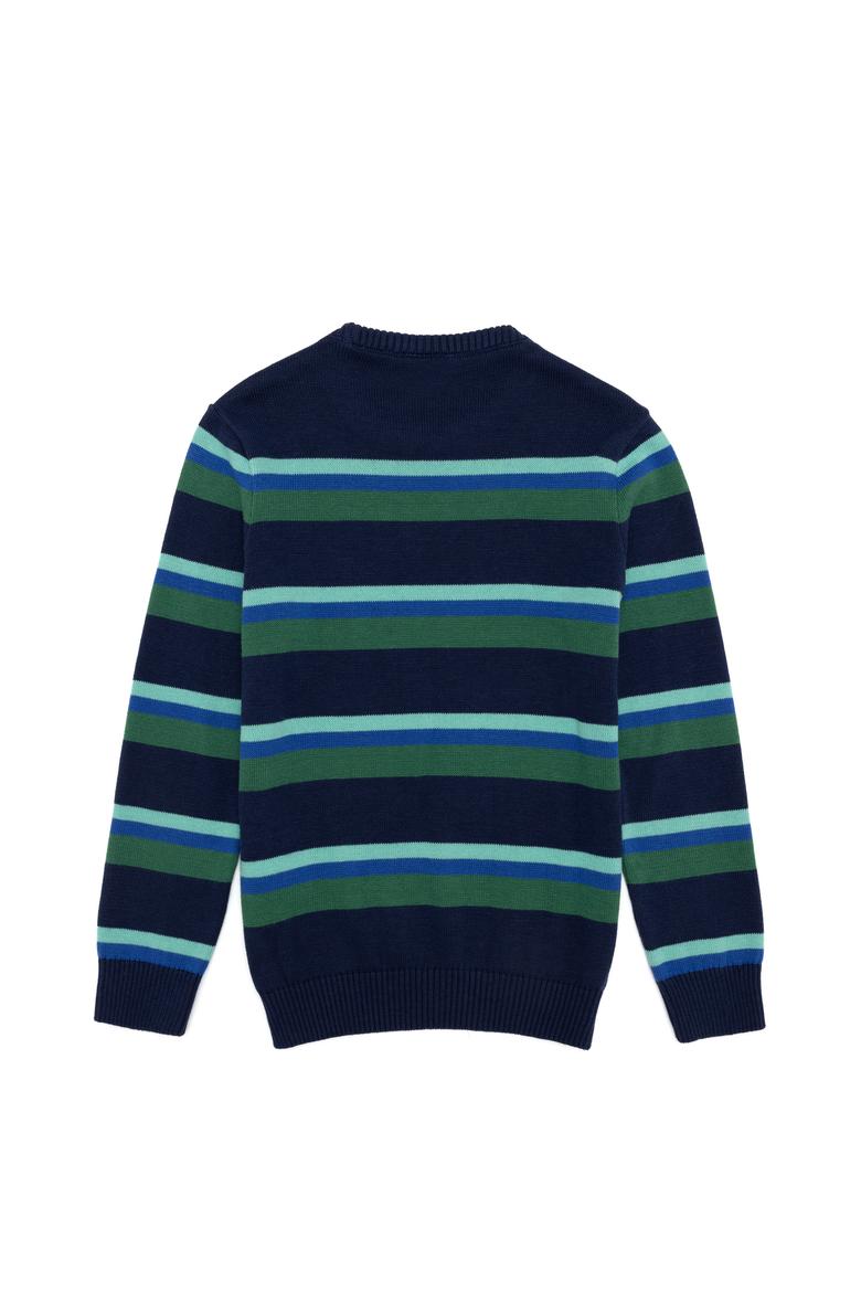 Erkek Çocuk Lacivert Bisiklet Yaka Triko Kazak - 50258215009