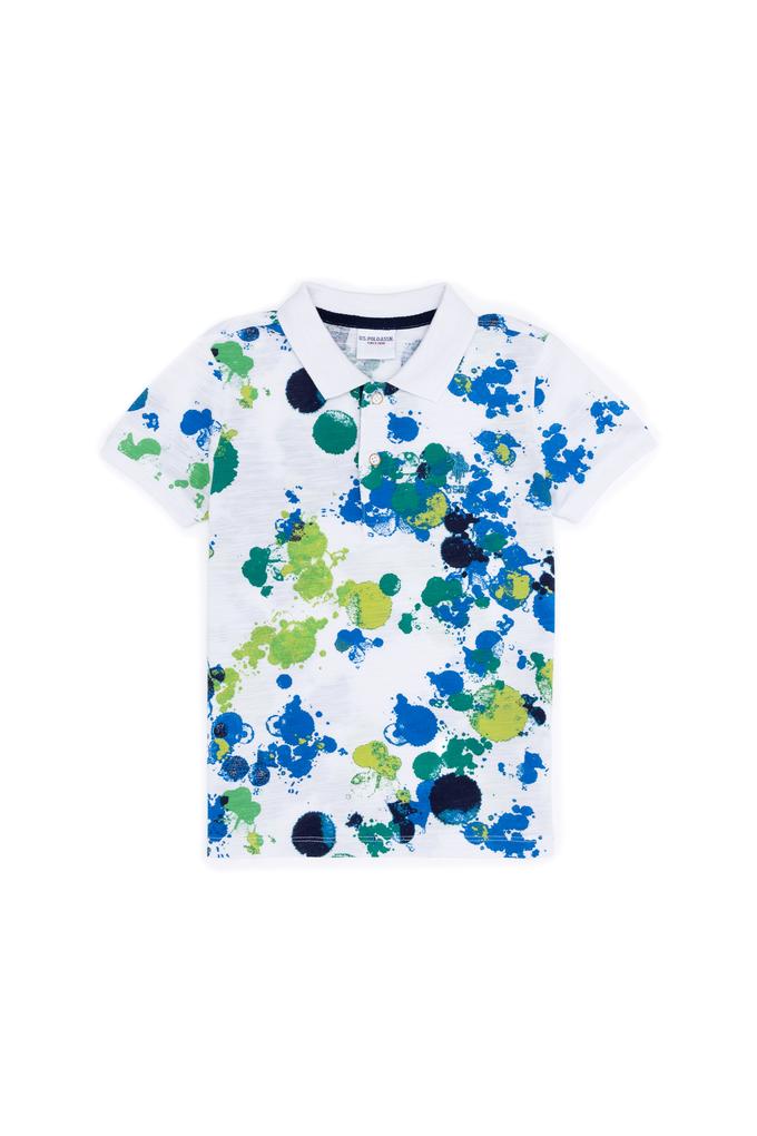 Erkek Çocuk Beyaz Polo Yaka Tişört