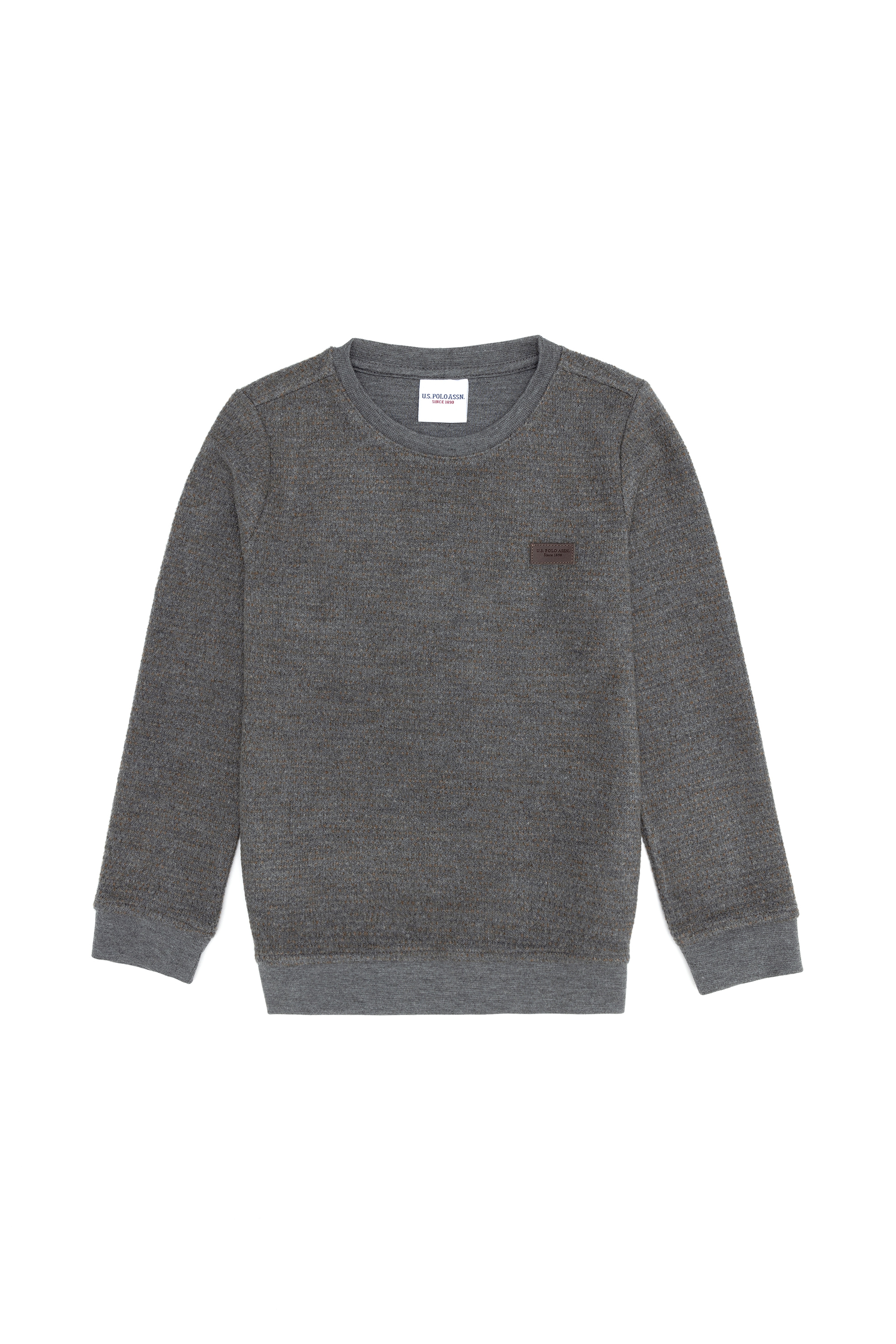 Erkek Çocuk Gri Melanj Sweatshirt - Image 1
