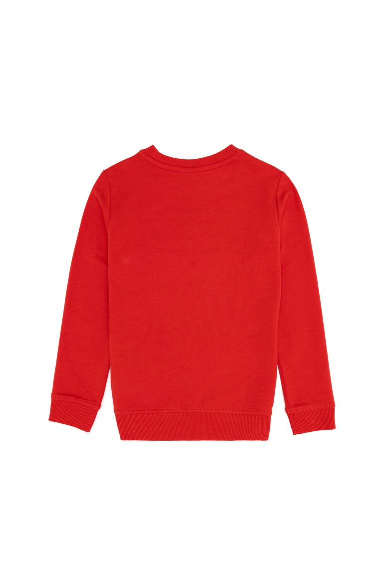 Çocuk Kırmızı Basic Bisiklet Yaka Sweatshirt - 50260645016
