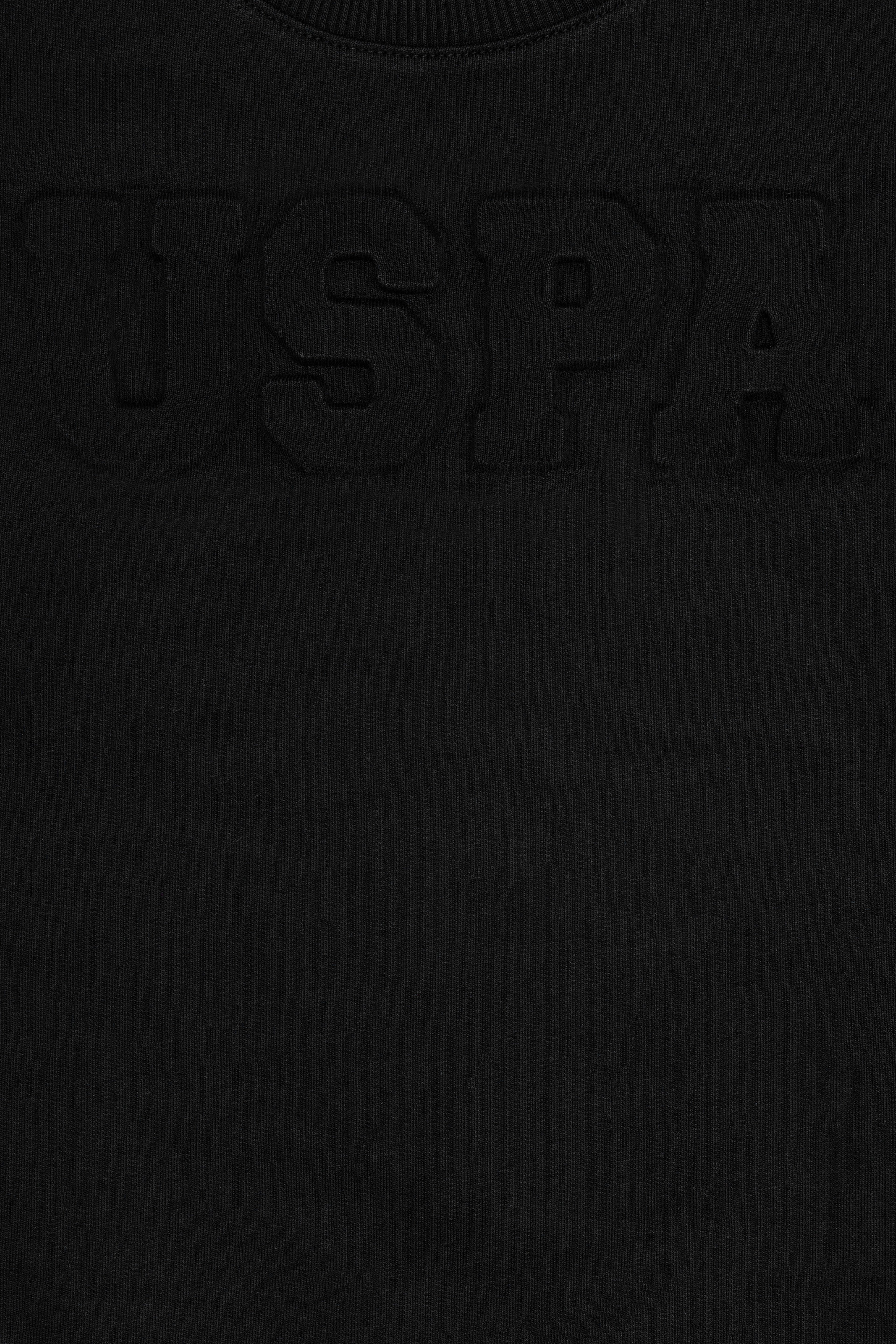 Çocuk Siyah Basic Bisiklet Yaka Sweatshirt - Image 3