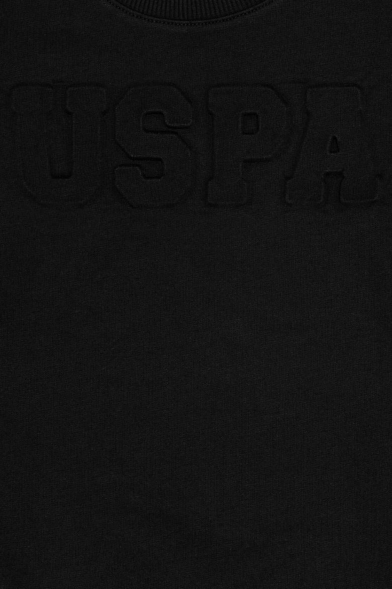 Çocuk Siyah Basic Bisiklet Yaka Sweatshirt - 50260645049