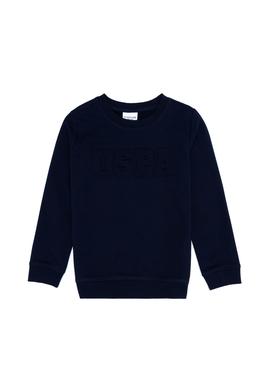 Çocuk Lacivert Basic Bisiklet Yaka Sweatshirt - 50260645027
