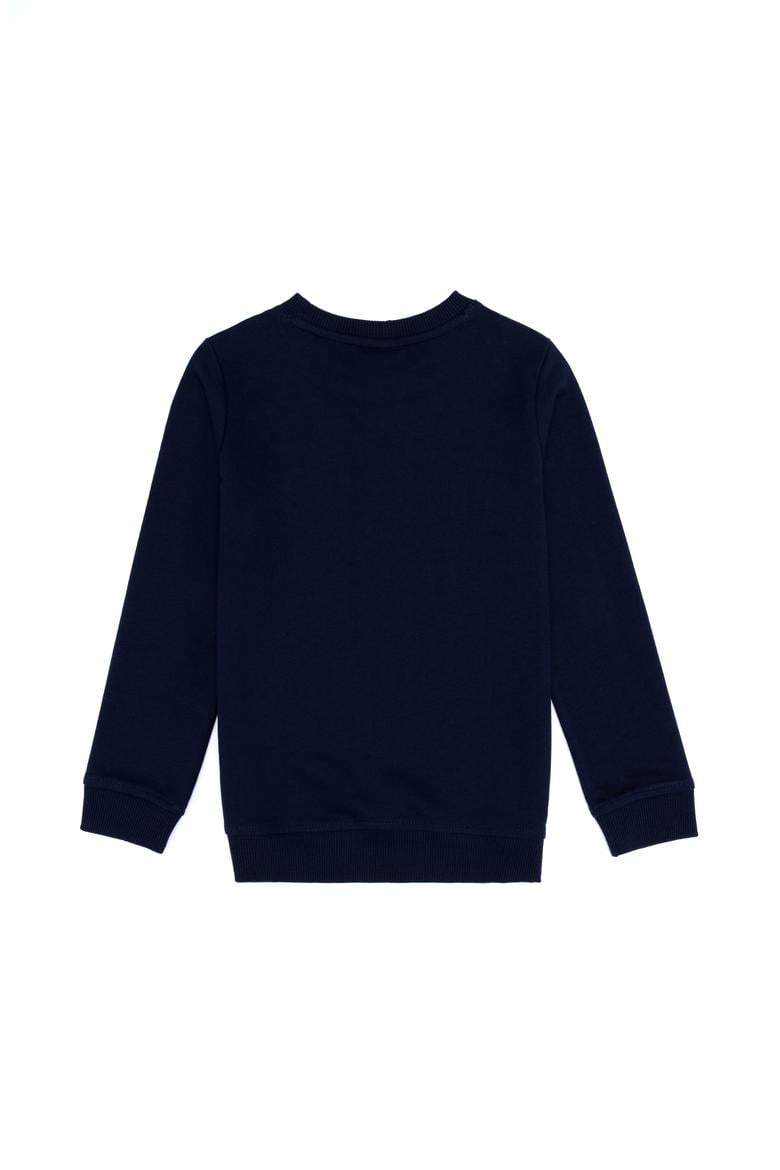 Çocuk Lacivert Basic Bisiklet Yaka Sweatshirt - 50260645027