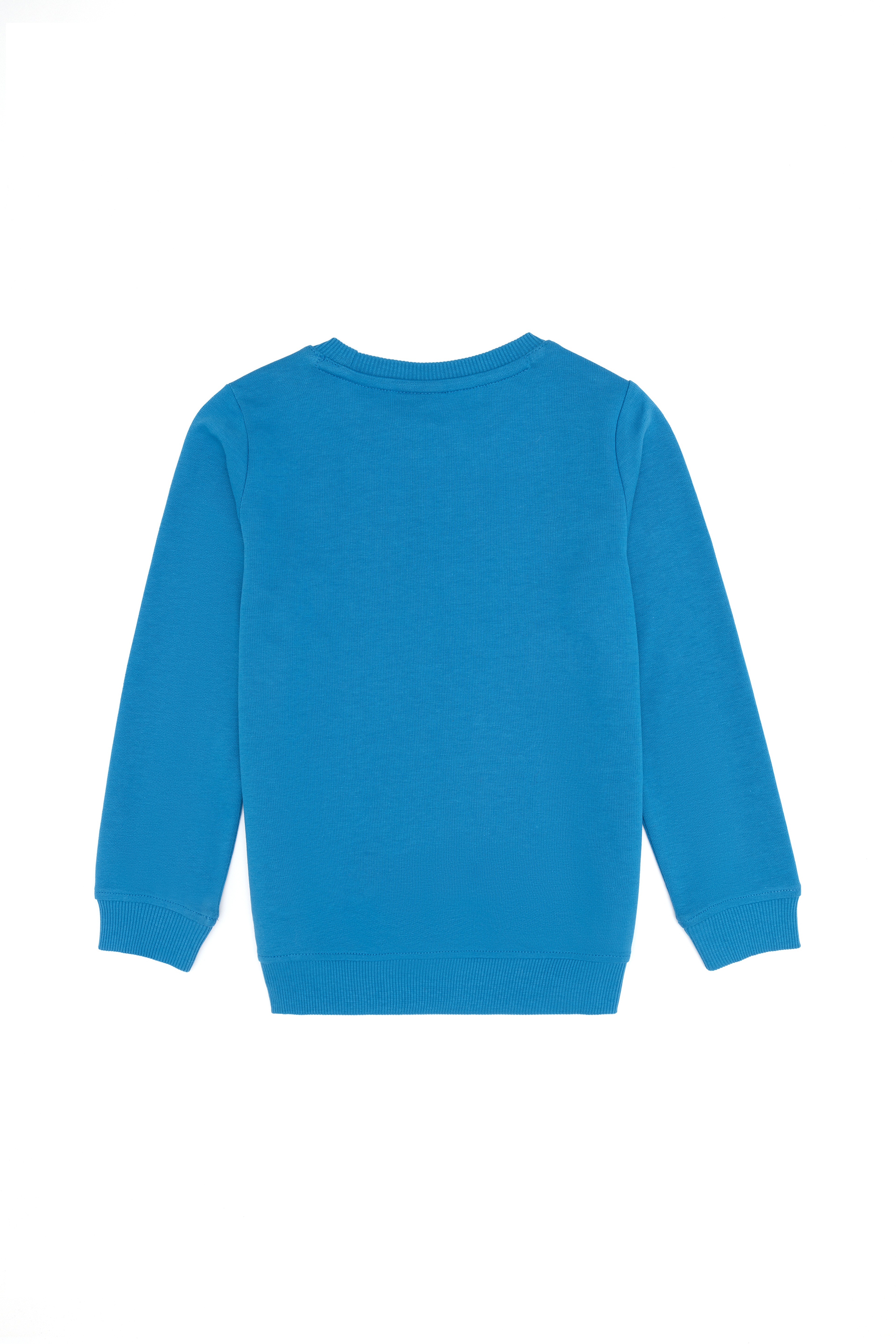 Erkek Çocuk Kobalt Mavi Basic Sweatshirt - Image 2