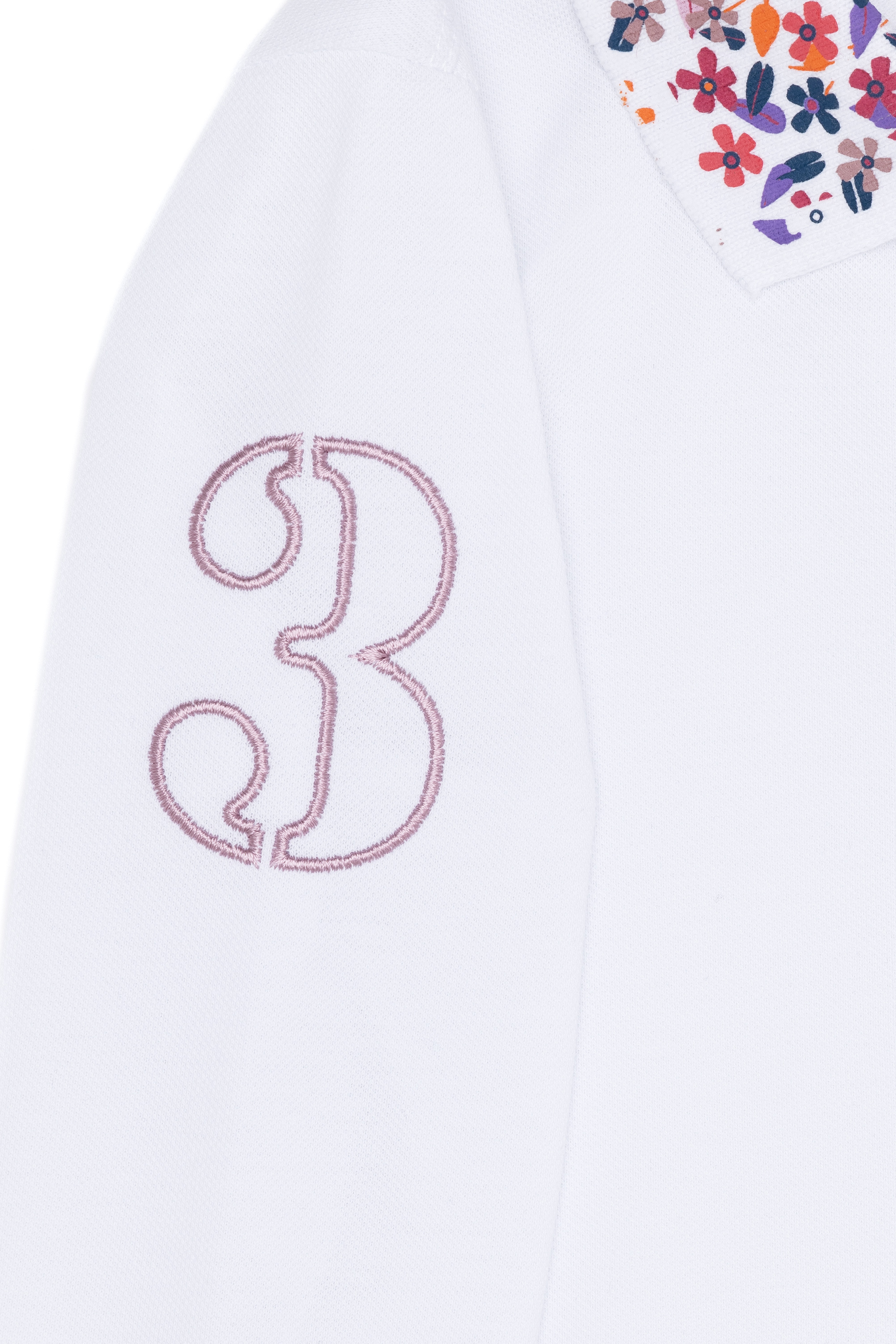 Çocuk Beyaz Basic Sweatshirt - Image 4