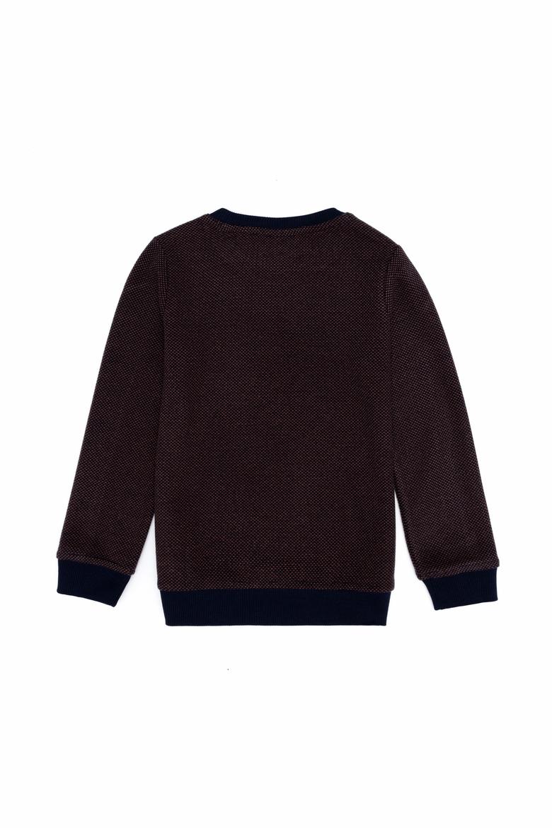 Çocuk Kiremit Bisiklet Yaka Sweatshirt - 50256385010