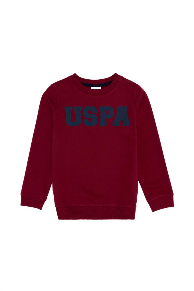 Erkek Çocuk Vişne Basic Sweatshirt