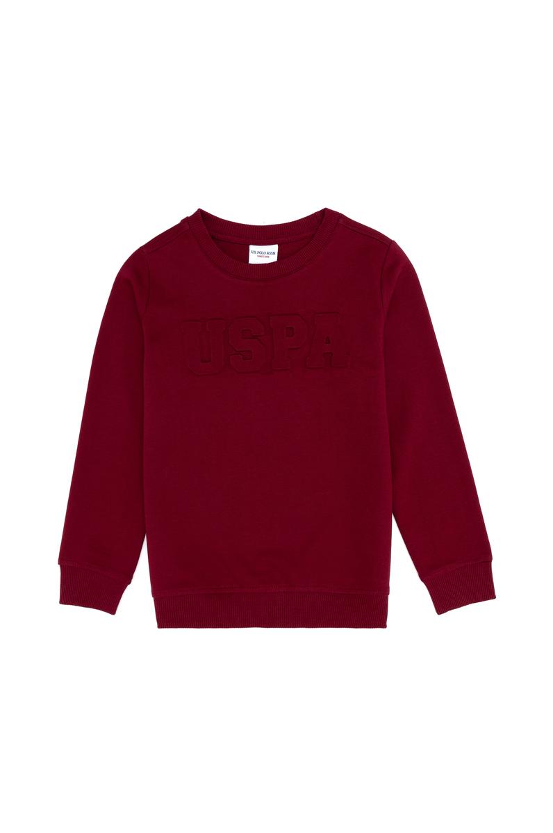 Erkek Çocuk Vİşne Basic Sweatshirt