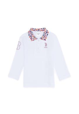 Kız Bebek Beyaz Basic Polo Yaka Sweatshirt - 50261169037