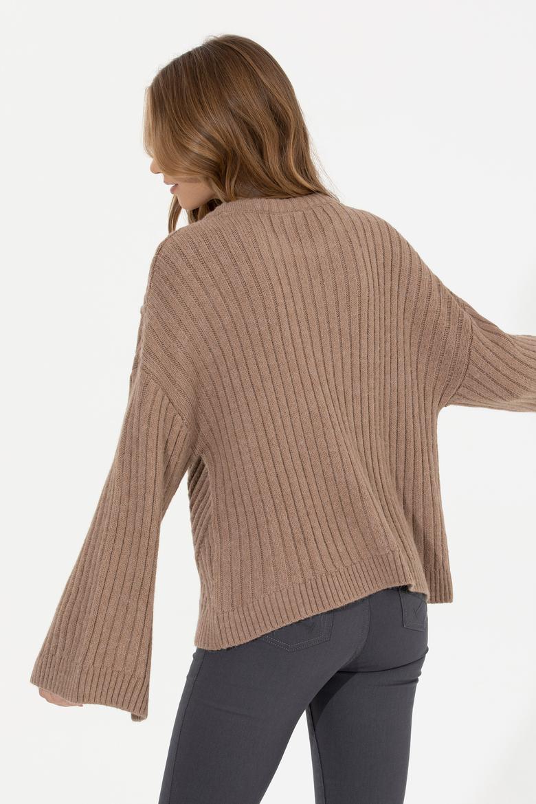 Kadın Camel Melanj Kazak - 50254292004