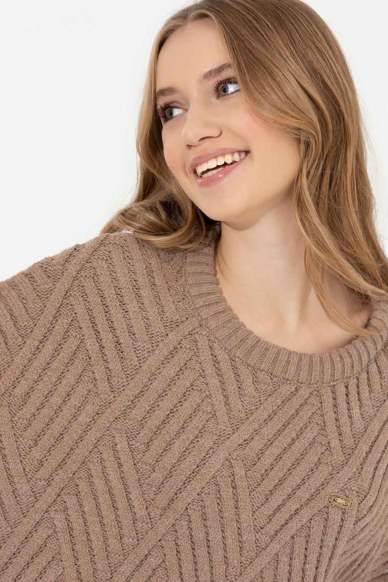 Kadın Camel Melanj Kazak - 50254292004