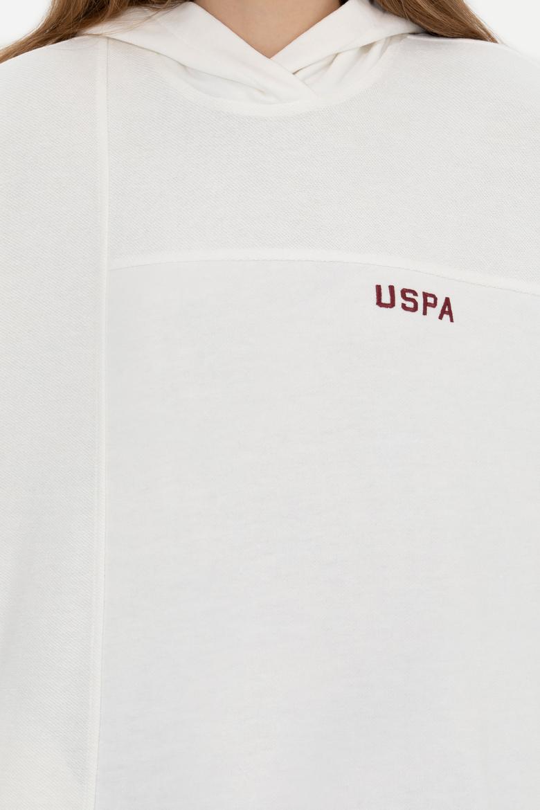 Kadın Ekru Kapüşonlu Sweatshirt - 50261256008