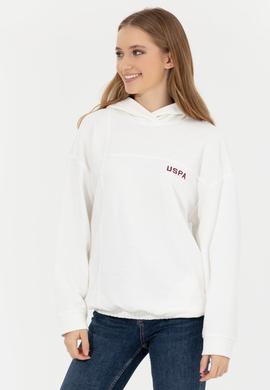 Kadın Ekru Kapüşonlu Sweatshirt - 50261256008