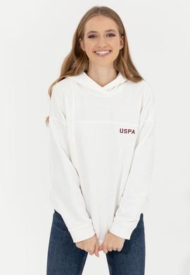 Kadın Ekru Kapüşonlu Sweatshirt - 50261256008