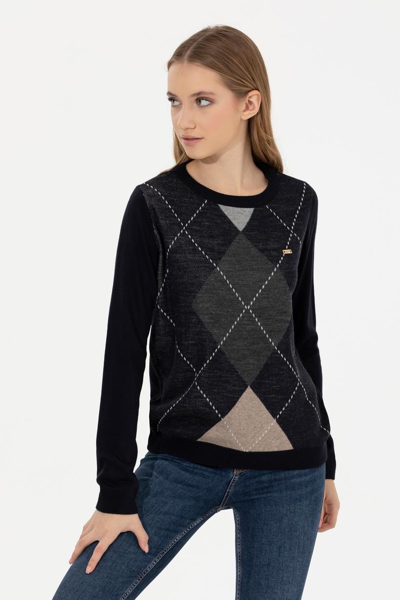 Kadın Lacivert Kazak