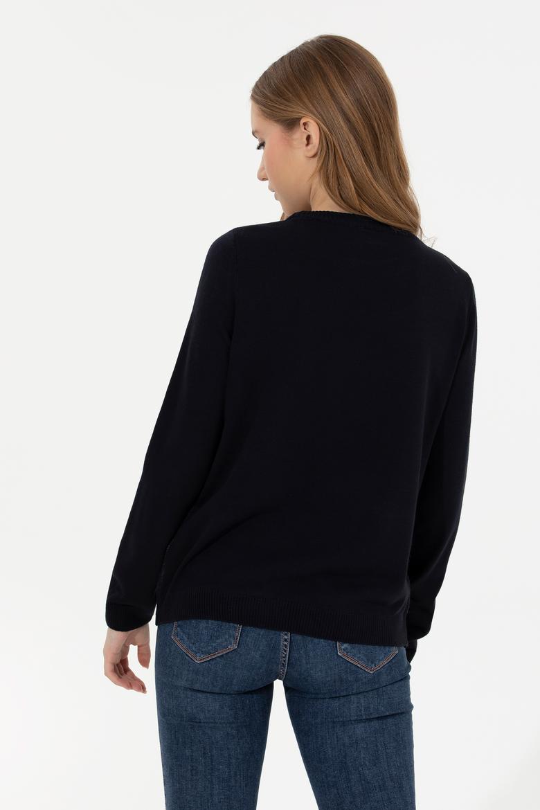 Kadın Lacivert Kazak - 50251896014