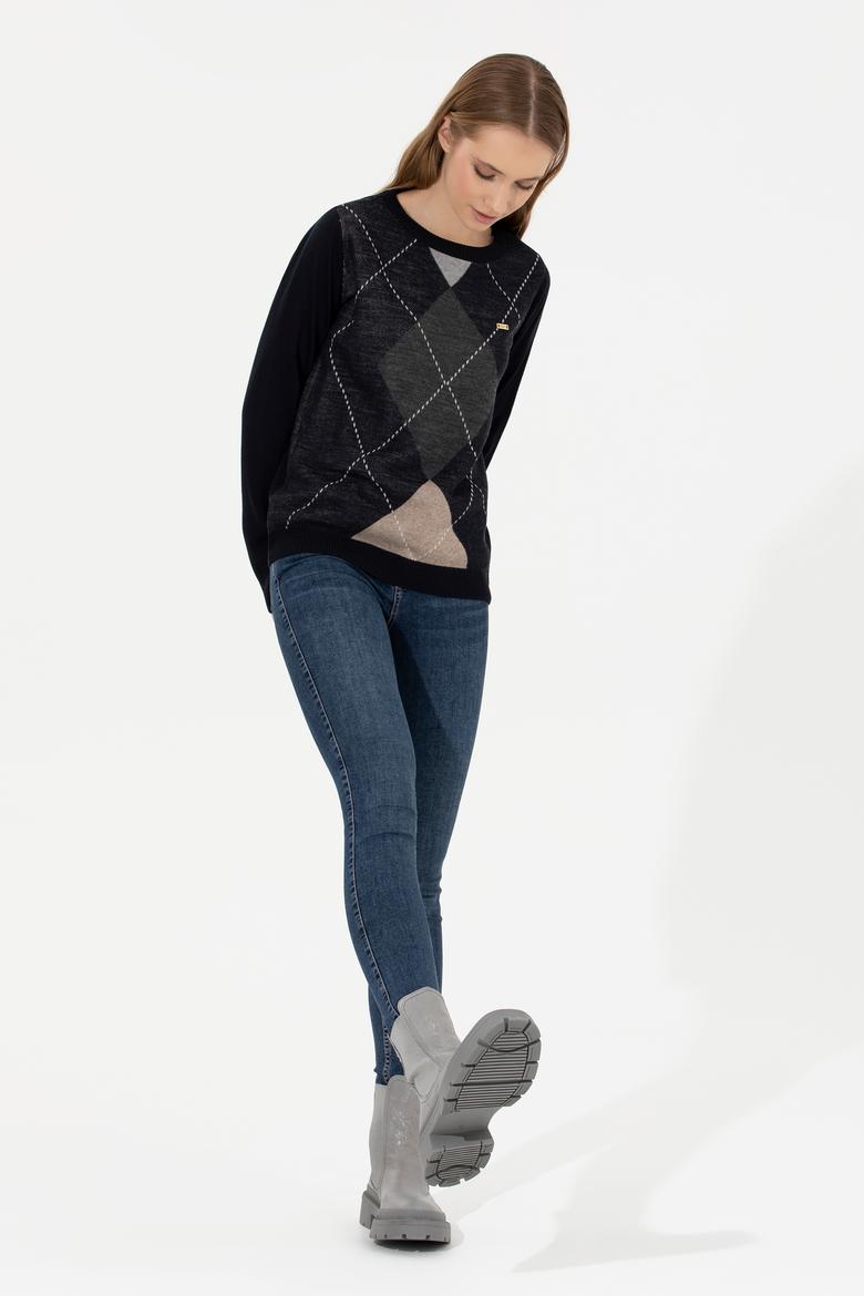 Kadın Lacivert Kazak - 50251896014