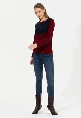 Kadın Bordo Kazak - 50253070006