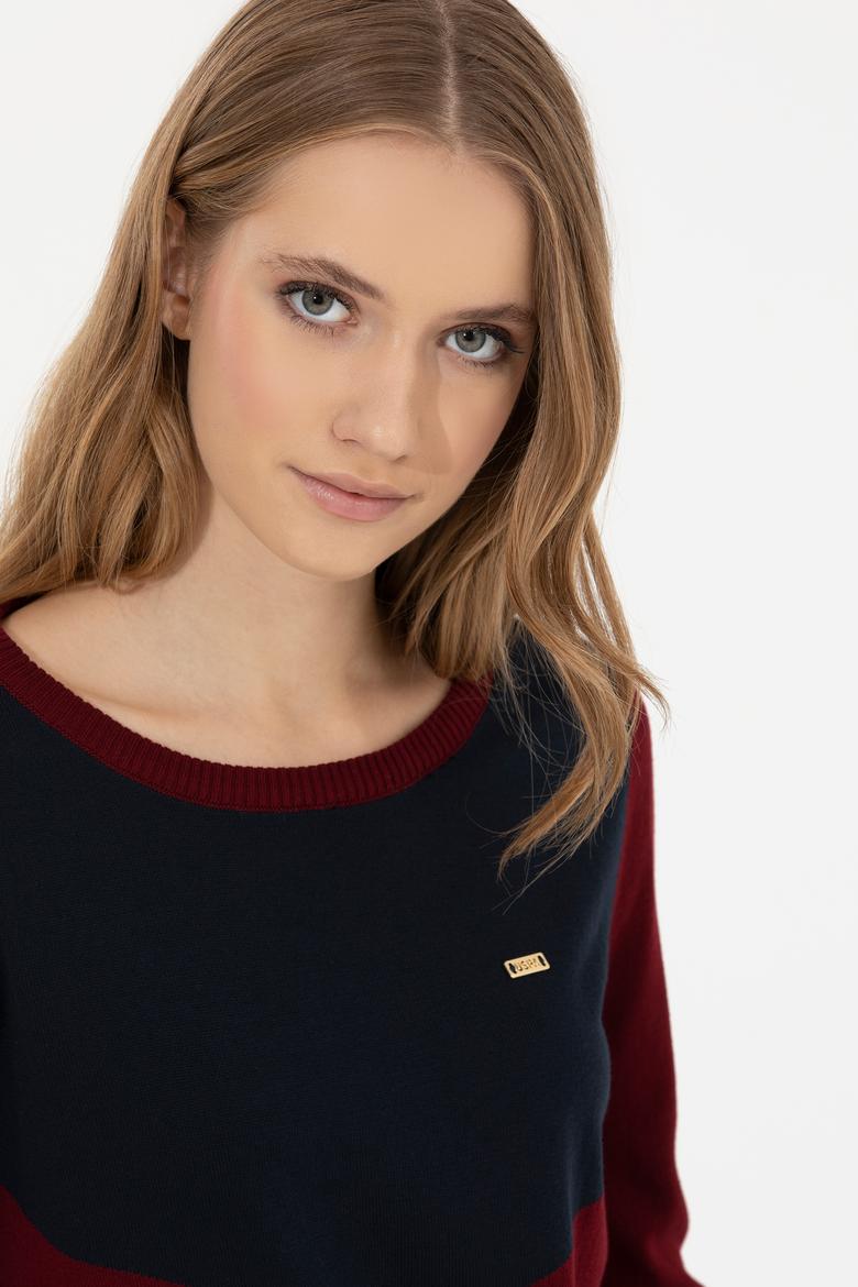 Kadın Bordo Kazak - 50253070006