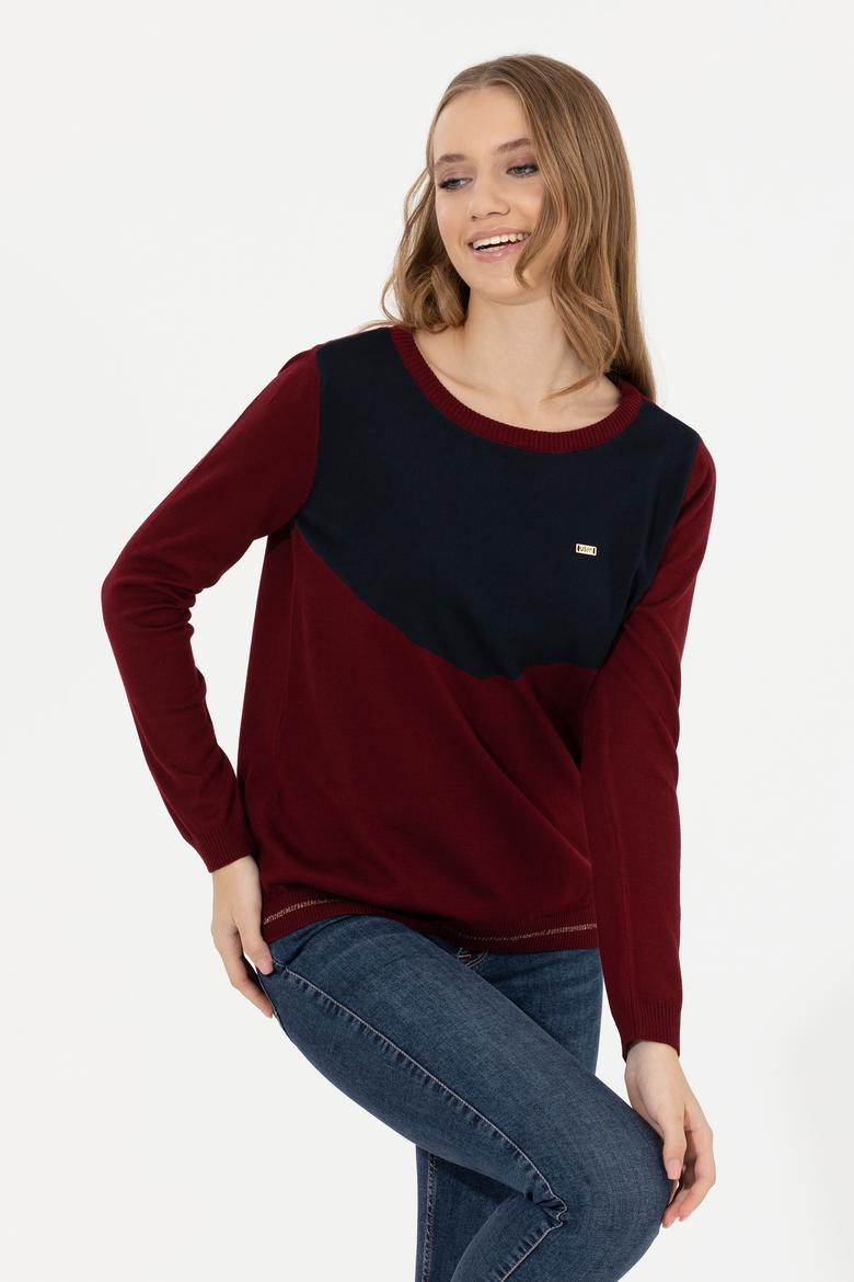 Kadın Bordo Kazak - 50253070006