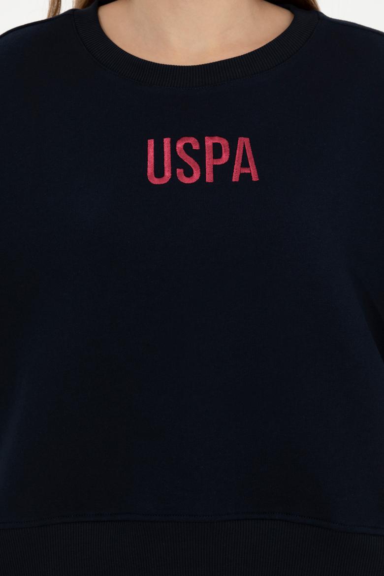 Kadın Lacivert Bisiklet Yaka Sweatshirt - 50261163015