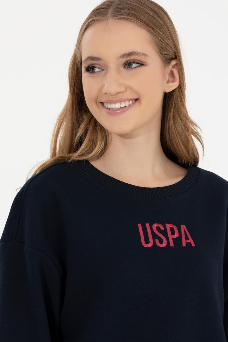 Kadın Lacivert Bisiklet Yaka Sweatshirt - 50261163015