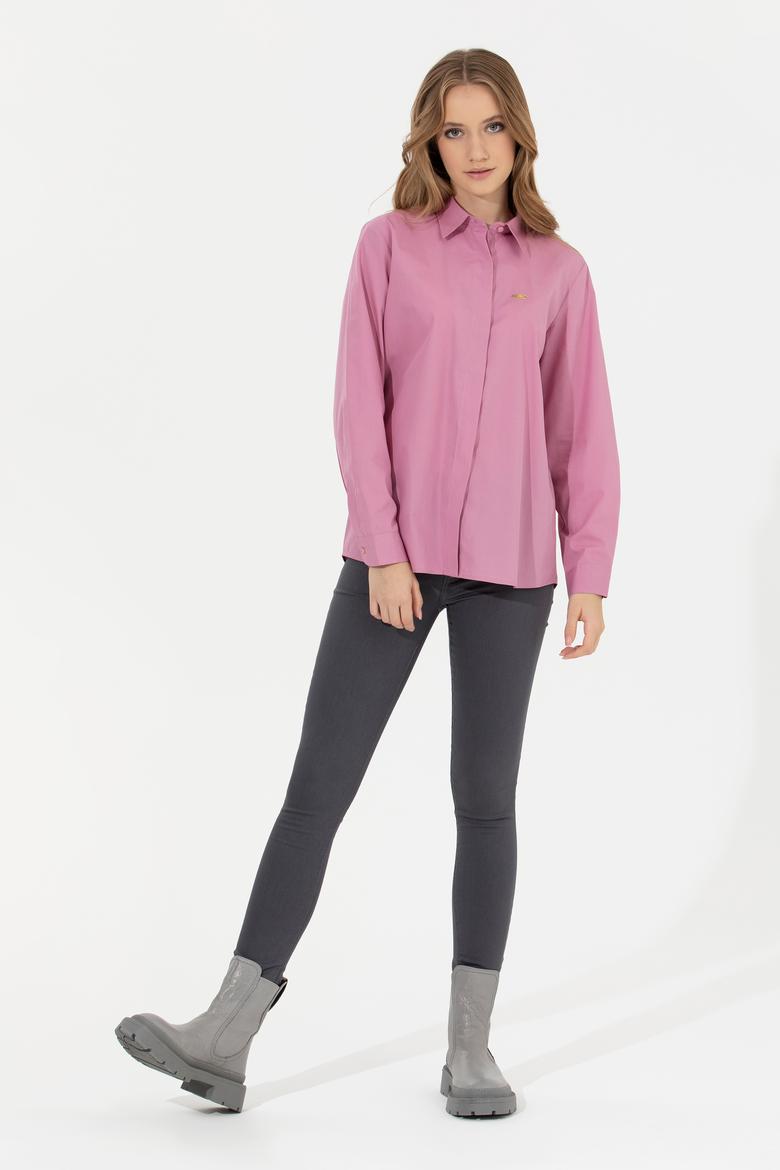 Kadın Manolya Uzun Kollu Gömlek - 50262276028