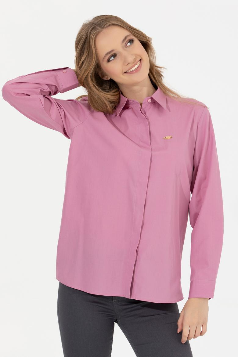 Kadın Manolya Uzun Kollu Gömlek - 50262276028