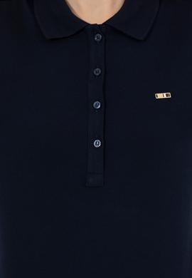 Kadın Lacivert Basic Polo Yaka Sweatshirt - 50261237024