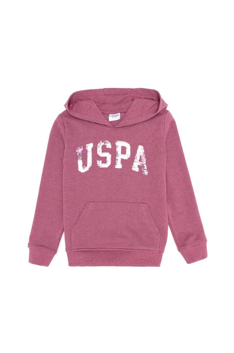Çocuk Koyu Pembe Kapüşonlu Sweatshirt