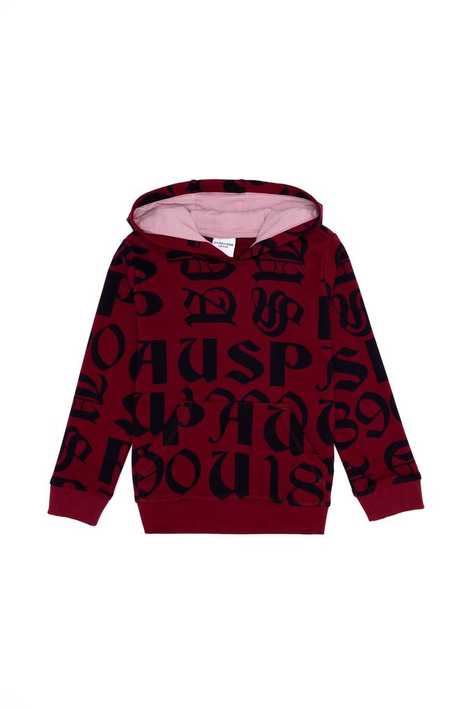 Çocuk Vişne Kapüşonlu Sweatshirt